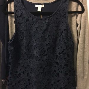 Saint Tropez navy blue floral top